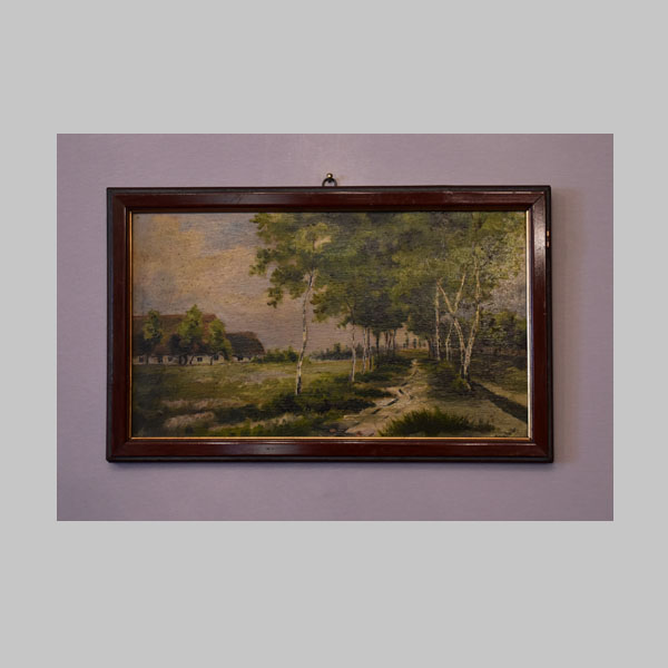 Gemälde, Landschaft mit Birken