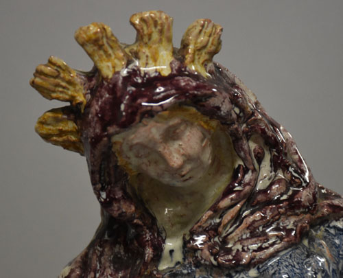 Pietá, 20. Jhd., Keramik glasiert